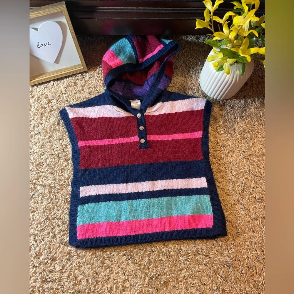 NWT CARTER’S Baby Girl Vest Just like Mom’s Multi colors STRIPED PULLOVER SZ 6M